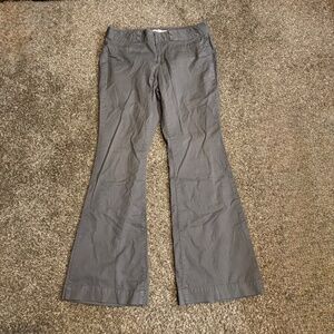 Ann Taylor LOFT Marisa Women's Dark Taupe Flare Chinos - Size 10